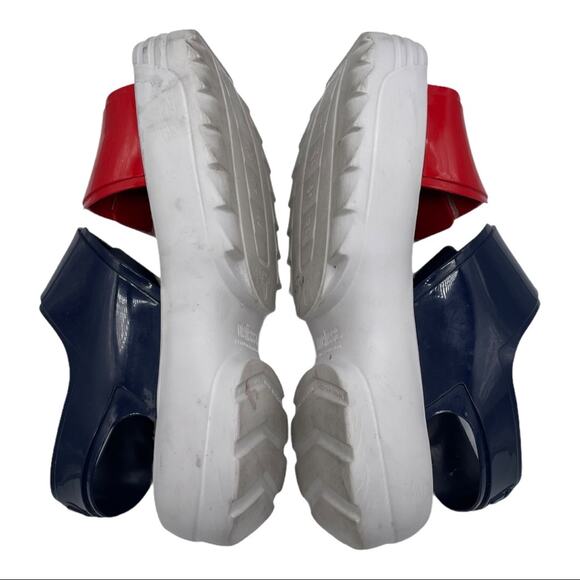 Melissa X Fila Slingback Platform Sandals - Blue/Red - 10 - Picture 7 of 11